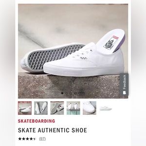 Vans White Skate Authentic Shoes